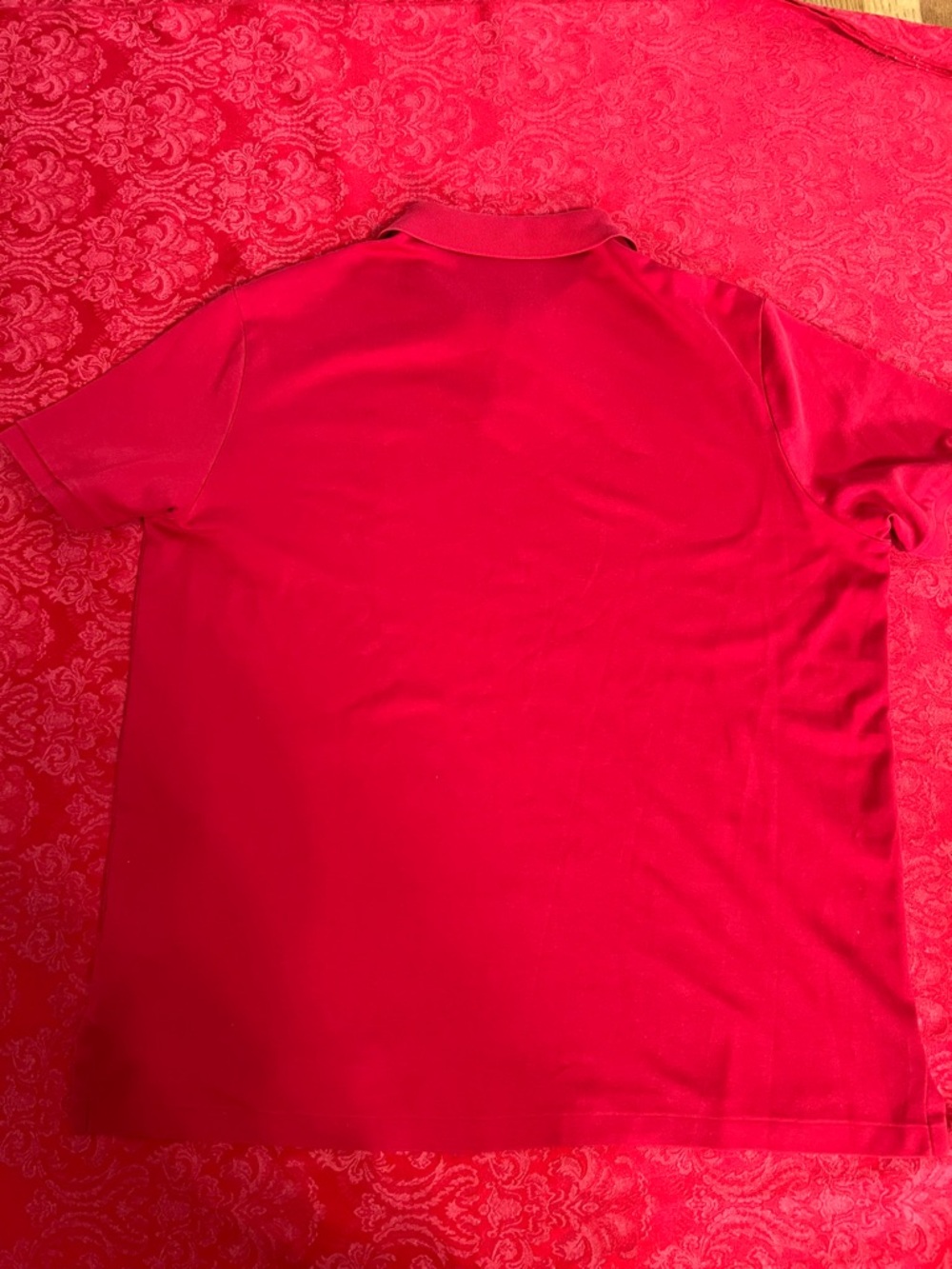 Polo Ralph Lauren Red Polo Shirt Men's XL Blue Pony Custom Fit Cotton - Picture 13 of 13